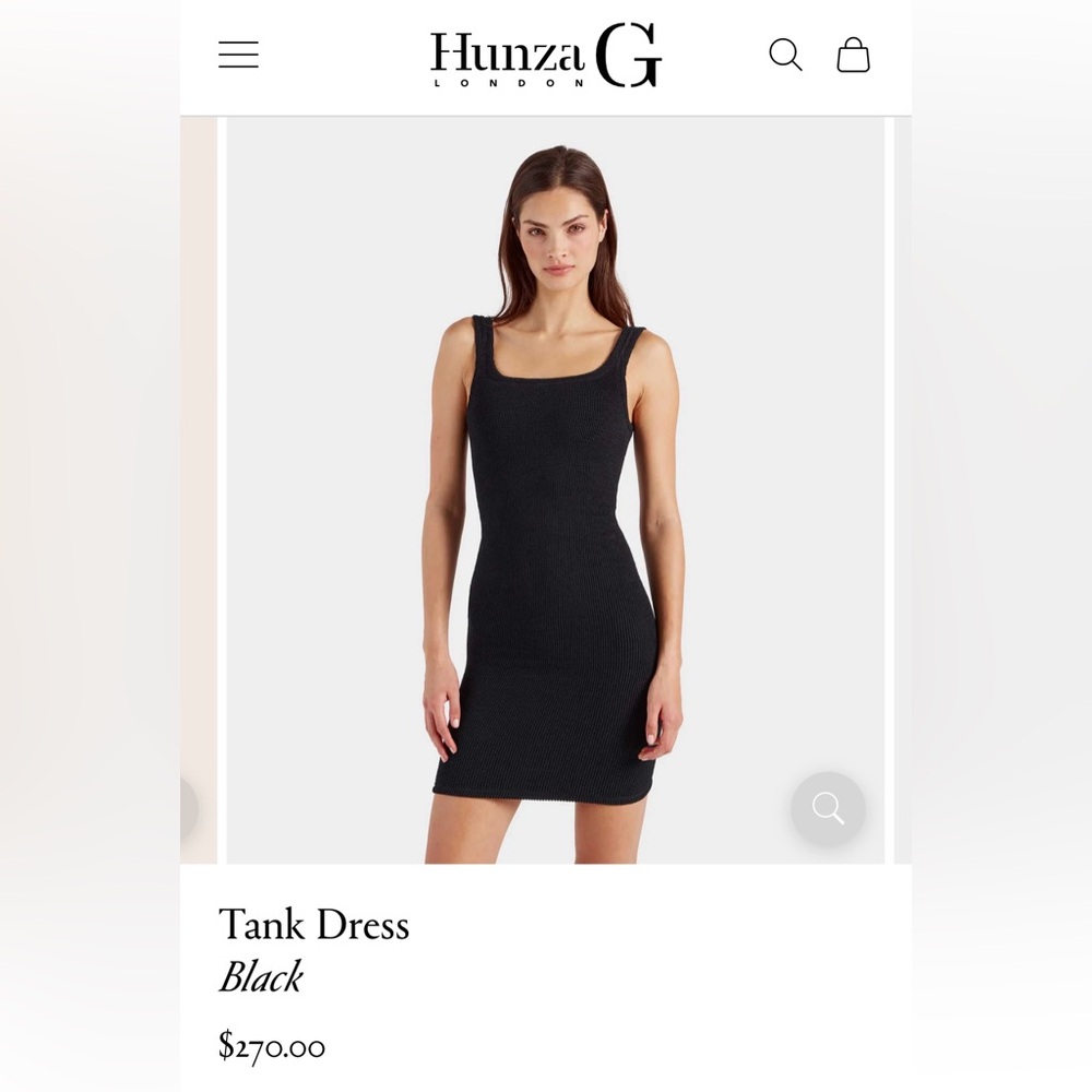 Hunza G Black Tank Dress